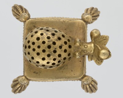 Toothpick holder, creator, hedgehog form with tassels on the corners, depicting hedgehogs/animals;