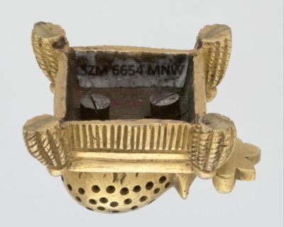 Toothpick holder, hedgehogs, animals, tassels; in the form of a hedgehog on a pad with tassels on