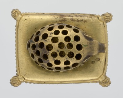 Toothpick holder, purchase provenance noted, hedgehogs, animals, tassels; bronze toothpick holder