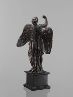 Statue - Angel, Renaissance, 16th century. Figure of a standing angel with his right hand raised,