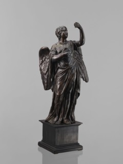 Statue - Angel, Renaissance. Figure of a standing angel with his left hand raised, the other raised