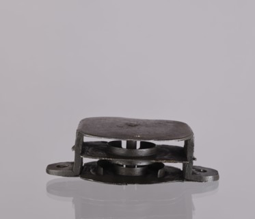 Lock register. The register on the bottom plate is in the form of an irregular oval, with two