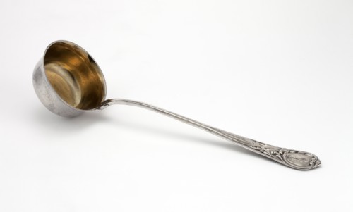 Vase spoon; Grachev Brothers silversmith factory St. Petersburg; active 1866–1918. Geometric-floral
