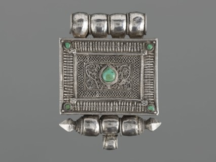 Ga'u box - fragment; maker, plant twig; jewelry; Himalayan; Tibetan Buddhist art; amulets; Tibetan;