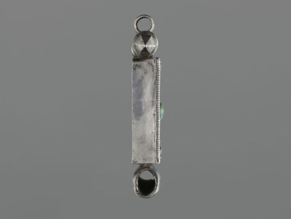 Ga'u box fragment, maker, plant twig, jewelry; Himalayan culture; Tibetan Buddhist art; amulet;