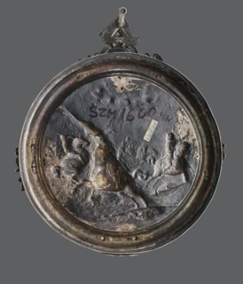 Plaque with a battle scene in a silver frame, Hardwald, Salomon fl. ca. 1700–ca. 1750 goldsmith