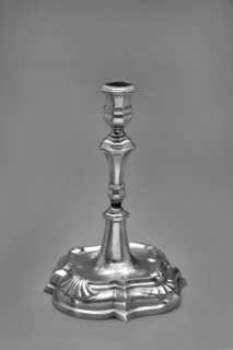 Candlestick by Johann Gottfried Schlaubitz fl. 1733–1771, goldsmith. Scrap - purchase, purchase