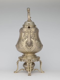 Kettle with warmer by André Aucoc, goldsmith; tableware item kettle, 1887–1911; France, Paris;