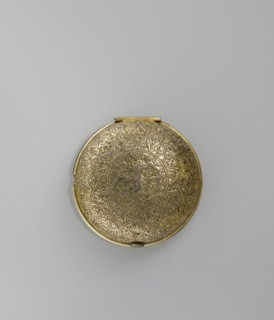 Pocket watch by Jacques Marcet fl. ca. 1725–ca. 1750. Gilded silver, almost spherical, double-case