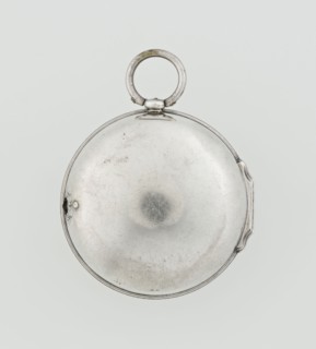 Pocket watch by John Bushman 1692–1720. Silver pocket watch in three cases: outer case covered with