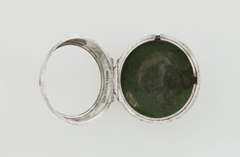 Pocket watch by John Bushman 1692–1720. Silver pocket watch in three cases: outer case covered with