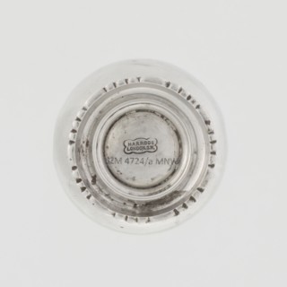 Powdered sugar bowl, pear-shaped on a circular profiled foot, with a domed openwork cover topped