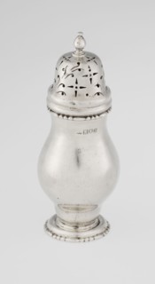 Powdered sugar bowl, Harrod's Stores Ltd London; maker/seller, fl. 1849-, maker: Richard Burbidge