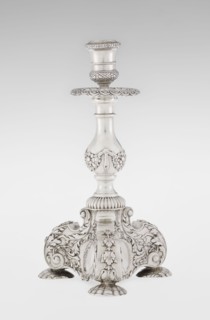 Single-candle candlestick, maker: Martin Goldstein fl. 1878–1886; maker firm: C.J. Vander, Ltd.