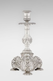 Single-candle candlestick by Martin Goldstein fl. 1878–1886 and Vander, C.J., Ltd. London;