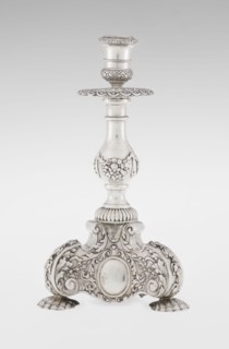 Single-candle candlestick by Martin Goldstein fl. 1878–1886 and C.J. Vander Ltd. London;