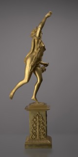 Candlestick, lyre iconographic, swans iconographic, 19th century, Paris, France, lighting, height