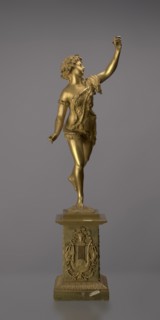 Candlestick, lyre iconographic, swans iconographic, 19th century, Paris, France, lighting, height