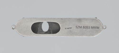 Mezuzah, 19th century, Israel; Judaica; height 0.6 cm, width 6.6 cm, depth 1.3 cm, weight 9 g., A