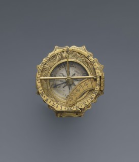 Equatorial sundial by Andreas Vogler ca. 1730–1800. Augsburg-type circular sundial with a wavy edge