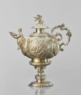 Water tincture, Schweiger, Matthias fl. ca. 1623–1635, goldsmith; herms decorative elements; lions;