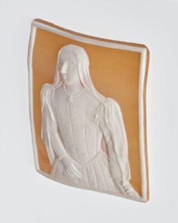 Cameo with a portrait of Bona Sforza d'Aragona 1494–1557, wife of Sigismund I the Old. Portrait of
