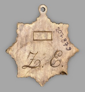 Badge of the lodge zur Einigkeit, Gdansk, freemasonry, masonic lodge insignia. Eight-pointed