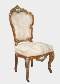 Chair, origin unknown, neo-Rococo Neo-Rococo CHAIR, rocaille ornament, flowers, acanthus ornament,