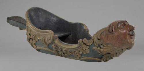 Sleigh, rococo two-seater, carved, polychrome, gilded; 3rd quarter of the 18th century, Poland .