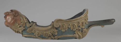 Sleigh, rococo two-seater, carved, polychrome, gilded; 3rd quarter of the 18th century, Poland .