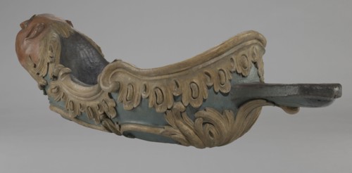 Sleigh, rococo two-seater, carved, polychrome, gilded; 3rd quarter of the 18th century, Poland .