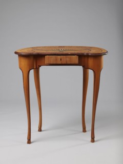 Table, Kidney-shaped auxiliary table, ca. 1730–1750, Saxony . Supported by four slender, slightly