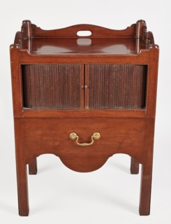Bedside table with toilet, 4th quarter of the 18th century, England. Bedstand with toilet: upper