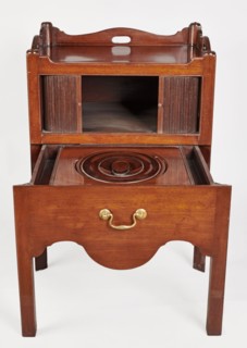 Bedside table with toilet, 4th quarter of the 18th century, England. Bedstand with toilet, with a