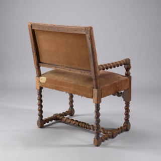 Armchair, Baroque, female busts, pre-war collection, ARMCHAIR, upholstered seat and backrest, with