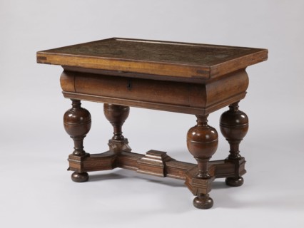 Stock exchange table, provenance unknown, Baroque style, stone tops, rectangular. Rectangular stock