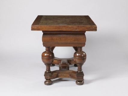 Stock exchange table, provenance unknown, Baroque style, stone tops, rectangular. Rectangular stock