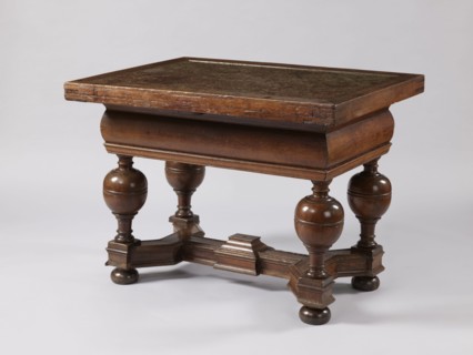 Stock exchange table, provenance unknown, Baroque, stone tops, rectangular. Rectangular stock