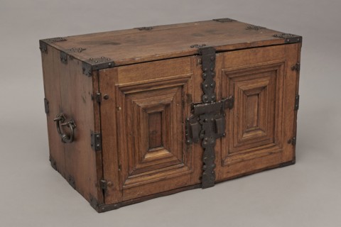Cabinet, Baroque period, 2nd quarter of the 17th century, Gdansk. A cuboid cabinet with a boarded