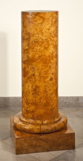 Pedestal, provenance unknown, Biedermeier style. PEDESTAL in the shape of a column with a smooth