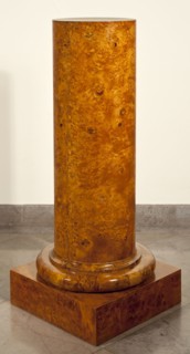 Pedestal, creator, provenance unknown. Biedermeier style. Pedestal in the shape of a column with a