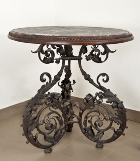 Table, Szewczykowski, Roman 1849-1901 creator, plant decorations, plant twig, astragal, in the form