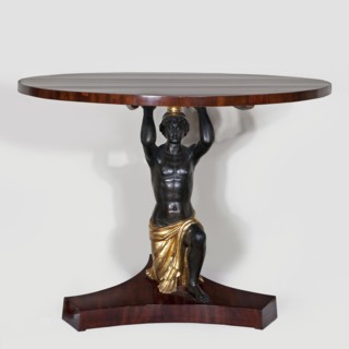 Table, creator unknown, empire style, male figures, circa 1816–1825, possibly Warsaw or Vienna,