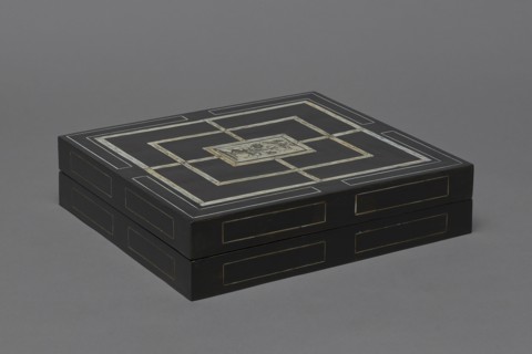 Chess, mill and backgammon box by, games; flower vases; chess; ; plant decoration; baroque style;