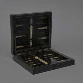 Chess, mill and backgammon box; creator, games; flower vases; chess; ; plant decoration; baroque