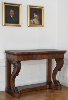 Console, Simmler, Jakub Jan 1791-1872 carpenter author, acanthus ornament, volutes, kimation