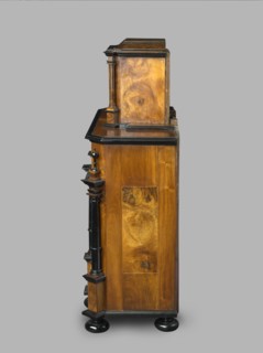 Cabinet, baroque style, columns, birds, early 18th century, Southern Germany Augsburg?, piece of