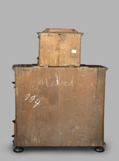 Cabinet, baroque style, columns, birds, early 18th century, Southern Germany, possibly Augsburg,