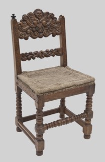 Chair, putti, baroque style, plant decorations, 2nd half of the 17th century, Europe, seating