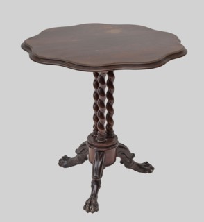 Table, gift, animal paws, plant decoration, neo-Baroque, Anglomania, tabletop nearly circular with